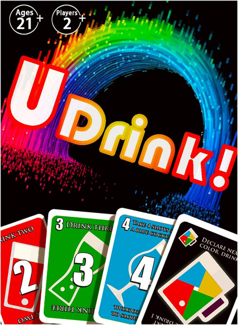 UDRINK! The Drinking Game Cards for Adults, Fun & Easy Games for Game Nights, 2024 New Edition
