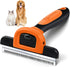 MIU COLOR Pet Grooming Brush - Deshedding Tool for Dogs & Cats, Reduces Shedding by up to 95%, Orange