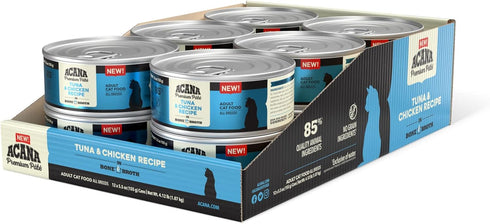 ACANA Premium Pate Wet Cat Food in Bone Broth Tuna + Chicken