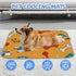 Generic 28" X22" Cat Dog Cooling Bed Ice Silk Rabbit Mat Playful Stars Cat Bed for Outdoor Cats Washable Floor Sleeping