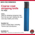 Mikki Dog Puppy Grooming Stripping Knife - Blue Hand Stripping Blade Tool for Coarse Hair Coats