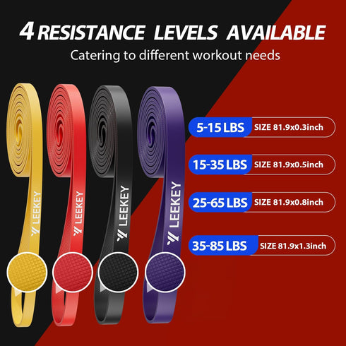 LEEKEY Resistance Bands, Pull Up Assist Bands Set for Men and Women Fitness Training, Physical Therapy, Home Workouts