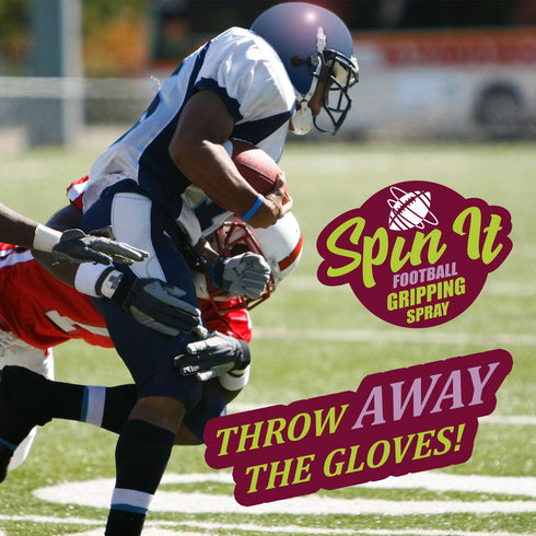 Spin iT Football Grip Spray - Firm Grip for Football Training Equipment, Increased Grip for Youth Football