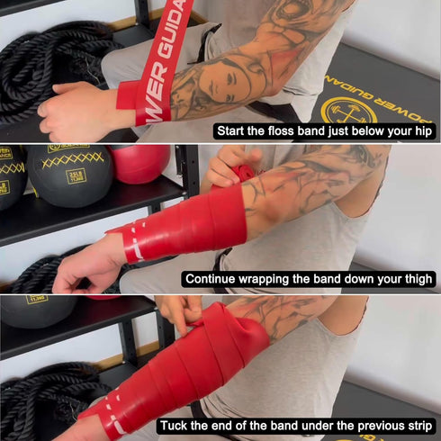 POWER GUIDANCE Muscle Floss Bands - Compression Bands for Mobility, Recovery, Improving Movement & Reducing Soreness