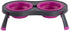 Dexas Pets Double Elevated Pet Feeder - Fuchsia, Large/2.5 Cup Capacity Bowls
