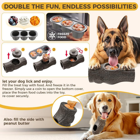Mankoda Frozen Frozen 2PCS Dog Treat Toys to Keep Them Busy - Heavy Duty Dog Puzzle Toys with Mold, Indestructible