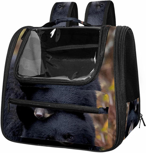 Black Bears Mon Love Baby (1) Transparent Pet Carrier for Travel Hiking