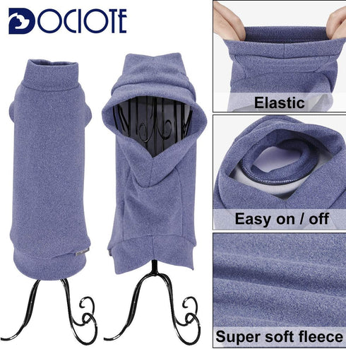 Small Dogs Fleece Sweatshirt - Cold Weather Hoodies, Thickening Warm Cat Sweater for Small Dog, Cat, Puppy (Small,