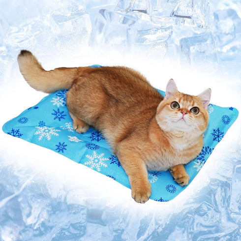MeowAroma Cooling Mat for Dogs and Cats, Foldable Gel Cooling Mat with Ice