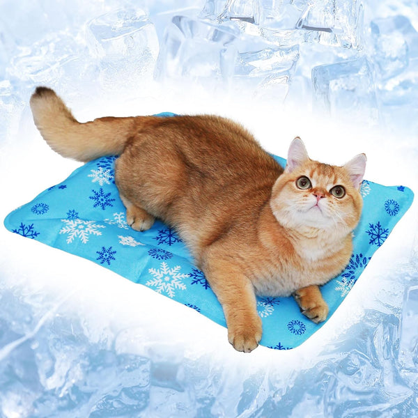 MeowAroma Cooling Mat for Dogs and Cats, Foldable Gel Cooling Mat with Ice
