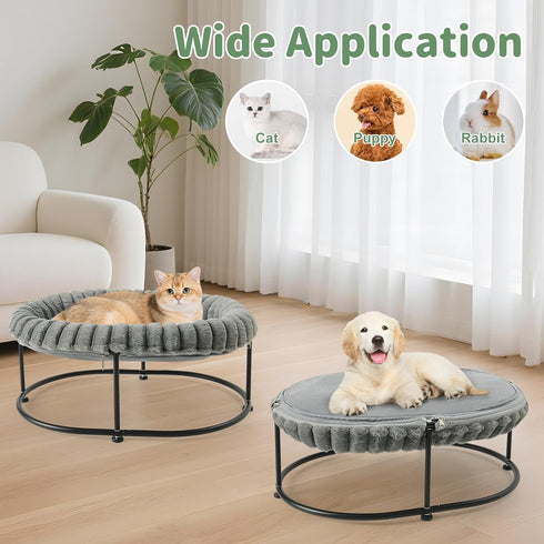 Hammock 23 17 8.3 Sunhoo Elevated Cat Bed for Indoor Cats Raised Kitten Large High Puppy Cot Off Floor Self-Supporting