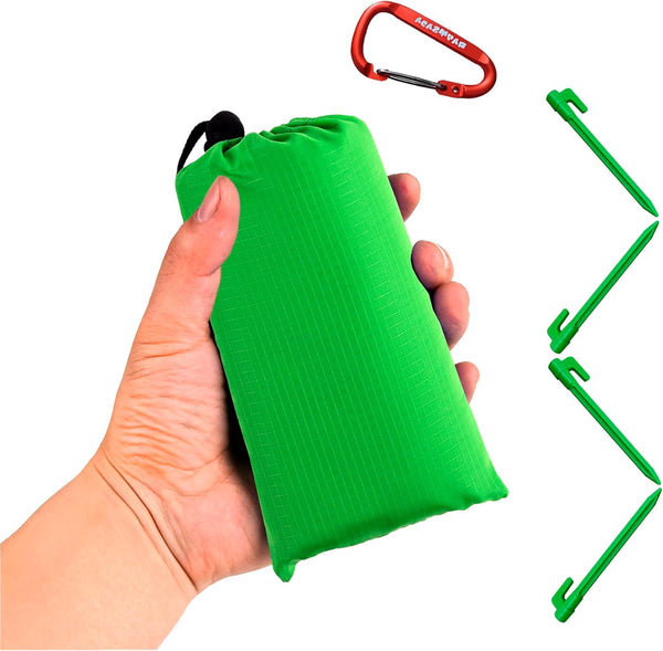 Waterproof Camping Tarp - Ultralight Tent Footprint - Backpacking Tarp for Camping Hiking Outdoor Activities (Green)