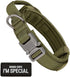 Tactical Dog Collar with Handle, Adjustable Nylon Training Collar with Heavy Duty Metal Buckle for Medium Large Dogs
