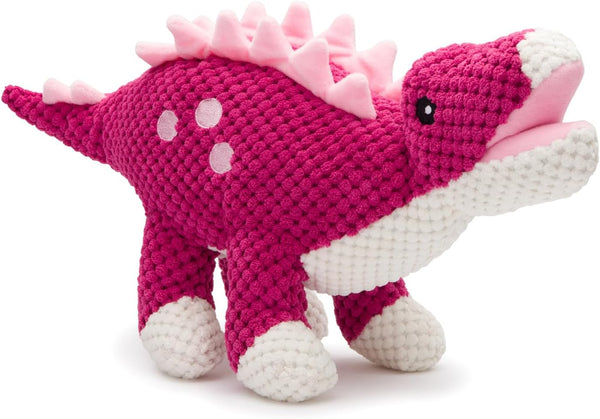 fabdog Floppies Plush Dog Toy - Cute & Durable Squeaky Toy for Puppies and All Breeds | Large Stegosaurus Pet Gift