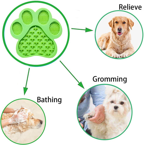 Dog Licking Mat for Anxiety, Peanut Butter Slow Feeder Pad with Strong Suction for Pet Bathing and Training