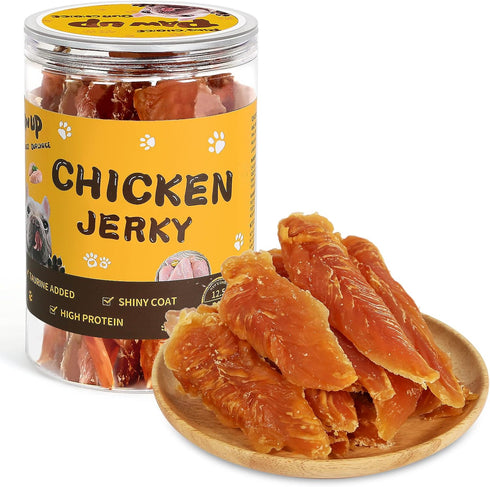 Chicken Jerky Dog Treats, Human Grade, All Natural High Protein, Rawhide-Free, 12.5 oz