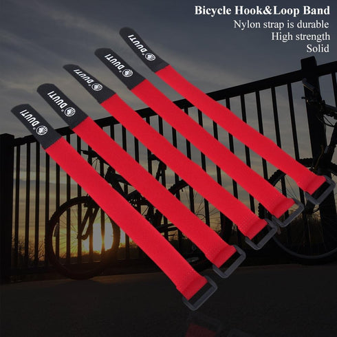 Hook & Loop Bands, 5Pcs/Set Adjustable Nylon Handlebar Tie Straps for Sports Cycling