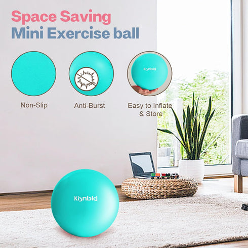Small 9 Inch Exercise Ball, Mini Pilates Anti Burst Slip Resistant Yoga Ball for Stability, Fitness, Therapy & Core