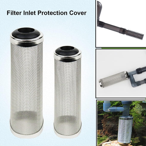 12mm Stainless Steel Aquarium Inflow Inlet Filter, Fish Shrimp Mesh Net Filter Guard for Fish Tank.