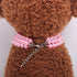 3 Rows Dog Cat Pearls Necklace Collar with Bling Accessories, Pet Puppy Jewelry for Female Dogs Cats Small Medium