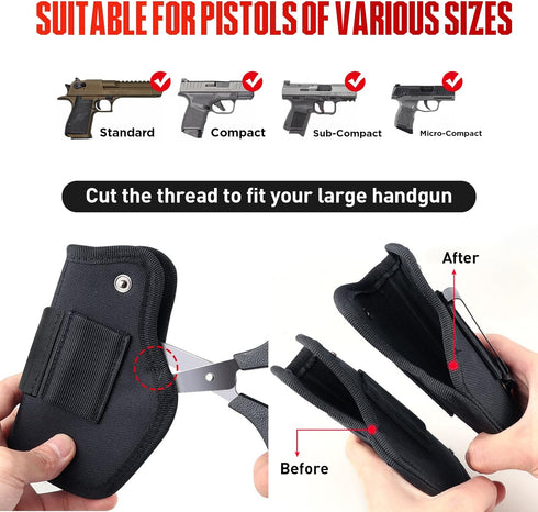 Magnetic Gun Mount Holsters for Car,Truck,Desk,Wall.Gun Holder,Concealed Gun Magnet for Vehicle,Fits Glock,M&P Shield