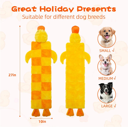 Mihachi Dog Squeaky Toys - 16 Squeakers for Aggressive Chewers, Tug of War Toy for Small, Medium, Large Breeds