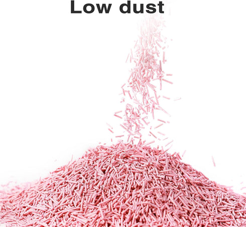 Cat Litter 24LB/4 Packs Dust-Free Clumping Tofu Cat Litter, Quickly Absorbs Odors, Flushable (Peach)