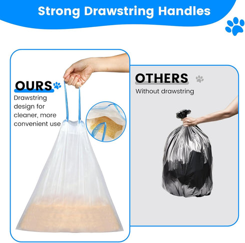 JYNSROU 60 Count Cleaning-17.7" 19.68" Cat Litter Box Liners Bags, Extra-Thick Cat Waste Bags for Self-Cleaning Litter