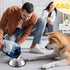 CAQ Dog Cat Bowls Stainless Steel, Small Food Water Bowl Set for Indoor Pets, Non-Slip Removable Rubber Base, Set of 2
