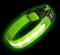 PetIsay Light Up Dog Collar - High Visibility Nylon, USB C Rechargeable & Waterproof LED for Night Walking, Medium Green