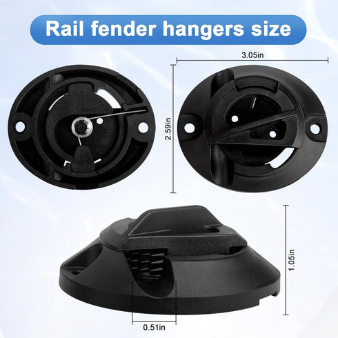 No-Knot Fender Cleat for Boat Gunnel Tracks, Fits 1/4" Rope, Use on Most Gunnel Track Systems