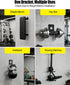 JVWKPU 200 lb, Weight Bench Gym Storage with Rubber Gasket, Heavy Duty Wall Mount Brackets Adjustable Hanger Home Gym