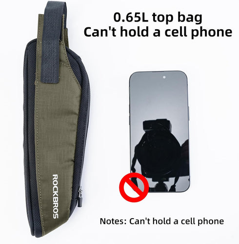 ROCKBROS Bike Top Tube Bag, Frame Bag, Small Aerodynamic Triangle Bag for Triathlon and Gravel Bikes