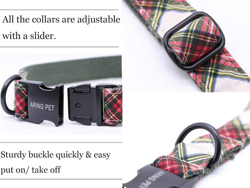 ARING PET Dog Collar Bowtie, Adjustable Collars for Dogs Small Medium Large