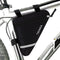 MOOCY Black Bicycle Bike Storage Bag, Triangle Saddle Frame Strap-On Pouch for Cycling