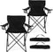 HaSteeL Foldable Camping Chair Set of 2, Folding Camp Chairs for Adults,