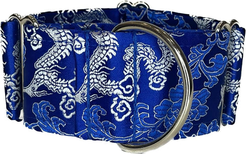 Extra Soft Martingale Dog Collar and Leash Set for Greyhound Saluki Whippet (2" Wide, L 14"-18")