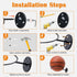 Lauvee 7 inch 1 Pack) Basketball Holder Wall Mount, Diameter Metal Ball Holder, Ball Storage for Basketball, Football