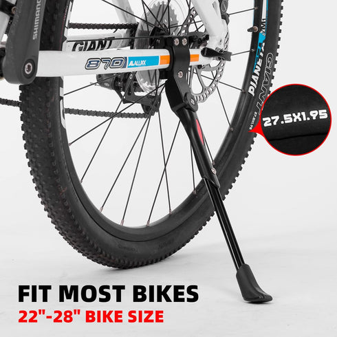 ROCKBROS Bike Kickstand Adjustable Bike Rear Mount Kickstand Bike Side Kickstand Aluminium Alloy Adults Kick Stand for 22’’-28’’ Inch Mountain Bikes/Road Bikes by ROCKBROS