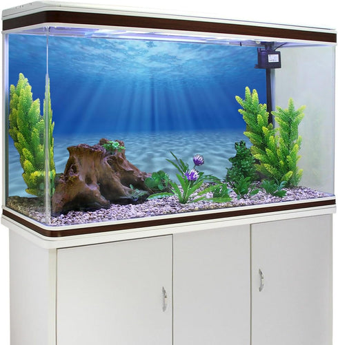 AWERT Undersea Aquarium Background, 48x20 Inches Sunshine Underwater Ocean Floor Fish Tank Polyester Background
