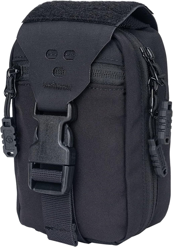 Removable Tactical Medical Pouch, Rip-away MOLLE IFAK Pouch for Camping, Hunting, 500D Nylon, Black