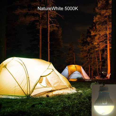 Onite 2-Pack USB LED Light Bulb, 2700K Warm White, Emergency Backup Lighting for Camping, RV, Garage, Power Outage