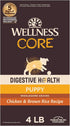 Wellness CORE Digestive Health Dry Puppy Food, Highly Digestible, Made in USA with Real Chicken, 4-Pound Bag