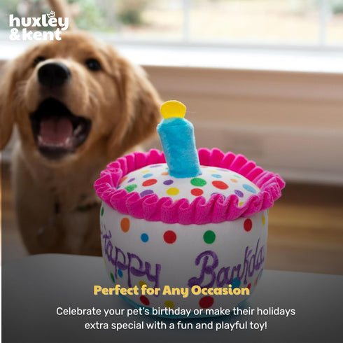 Huxley & Kent Funny Dog Toy - Power Plush Squeaky Toy for Small, Medium & Large Dogs