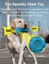 SCHITEC Squeaky Dog Chew Toy, Tough Durable Natural Rubber Bone with Toothbrush, Indestructible for Aggressive Chewers