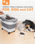 20-23Lbs Dog Food Storage Container - Collapsible Dog Food Container with Attachable Casters and Scoop,Travel Silicone Bowl, Pet Food Storage Containers to Keep Dry Food Fresh,Easy to Move