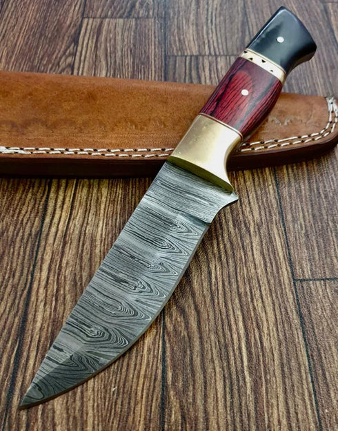 Poshland Handmade Damascus Steel 9 Inches Full Tang Skiner Knife (BC-1096) by Poshland