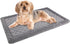 Dog Crate Pad, 24x17 inch Gray Memory Foam Bed Mat for Small Dogs, Washable Puppy Sleeping Bed, Anti-Slip