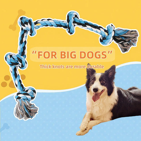 Sharp Teeth Challenger Series 9 Pack Heavy Duty Dog Toys - Indestructible Chew Toys for Large Medium Dogs