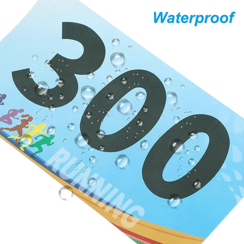201-300 Pack Reusable Multicolor Race Bib Numbers for Competitors